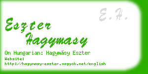 eszter hagymasy business card
